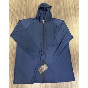 NWT Real Essentials Men's Blue Dry-Fit Full Zip Jacket Hoodie Size 2XL